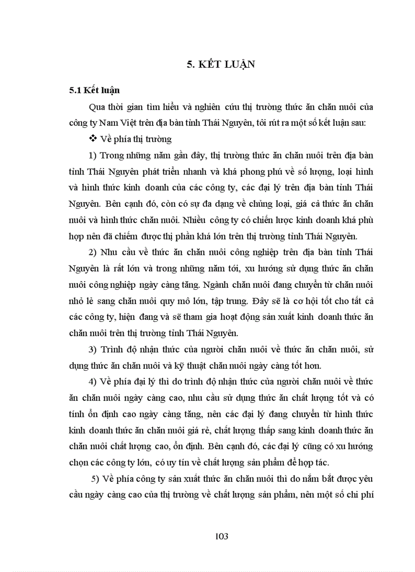 image for page Thực trạng và những giải pháp chủ yếu để phát triển thị trường thức ăn chăn nuôi của công ty cổ phần Nam Việt trên địa bàn tỉnh Thái nguyên