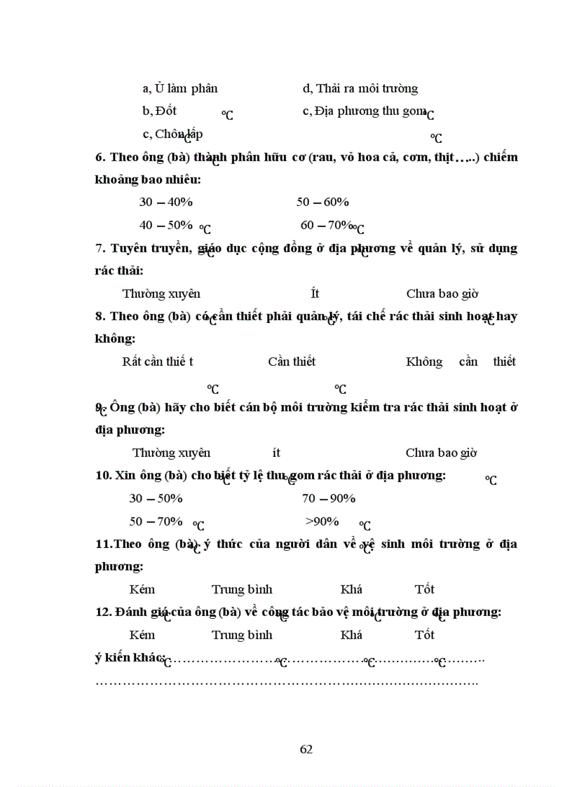 image for page Điều tra đánh giá và đề xuất một số giải pháp quản lý và xử lý rác thải sinh hoạt tại Thị xã Cửa Lò tỉnh Nghệ An