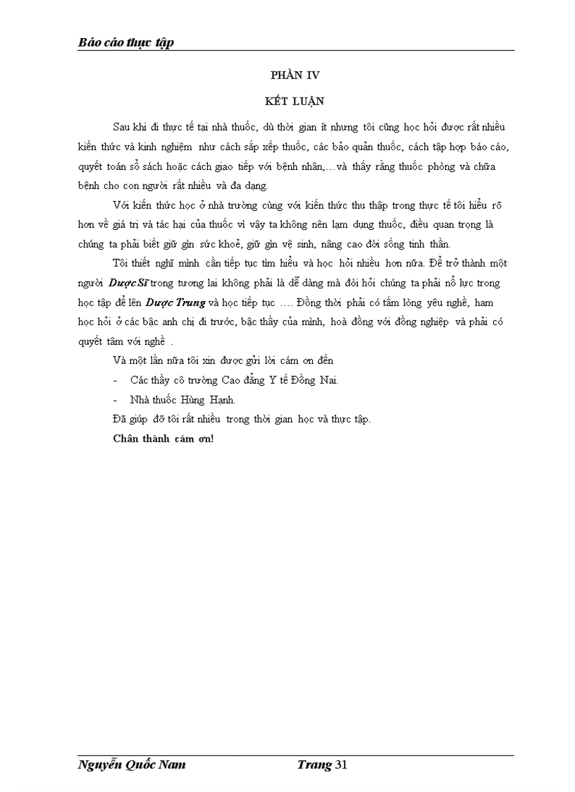 image for page Thực tập tại nhà thuốc Hùng Hạnh Đồng Nai