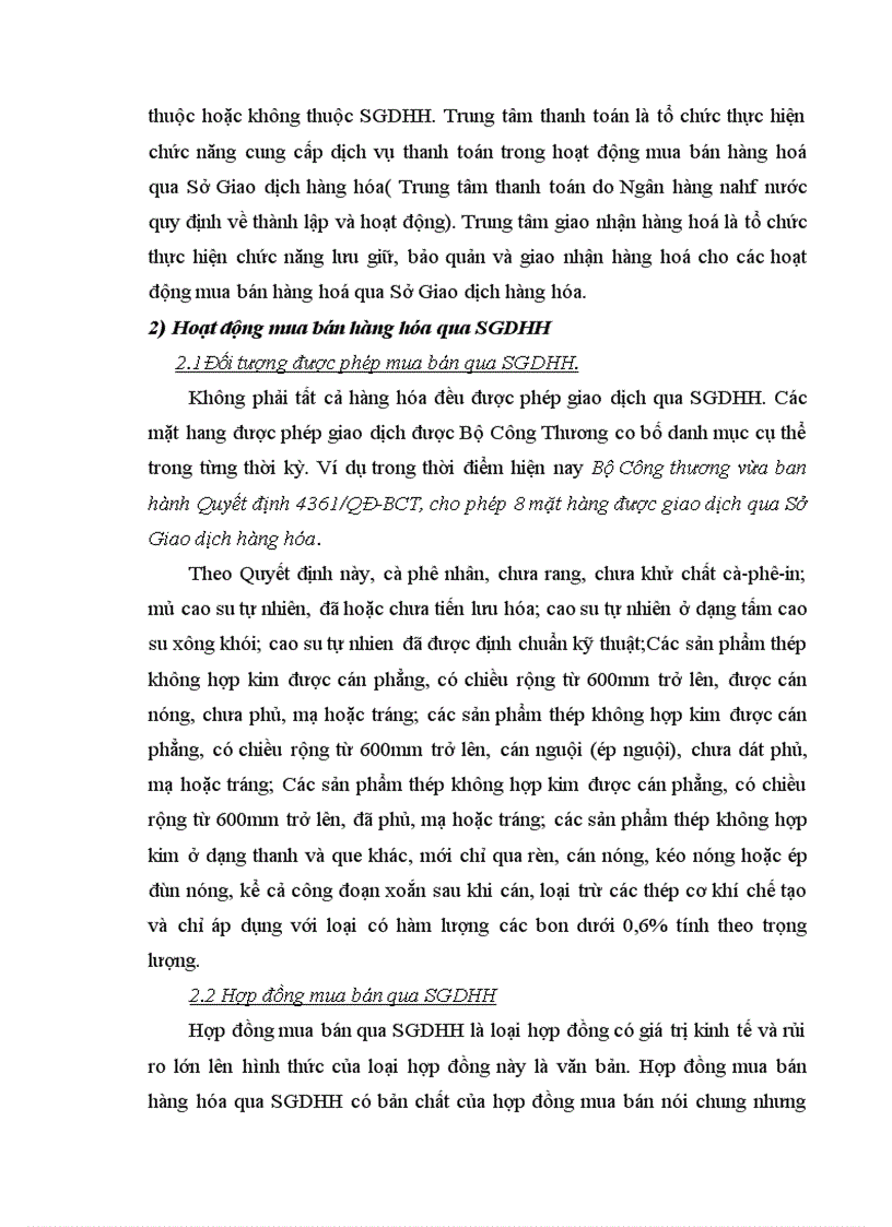 image for page Tìm hiểu pháp luật về mua bán hàng hóa quá sở giao dịch hàng hóa