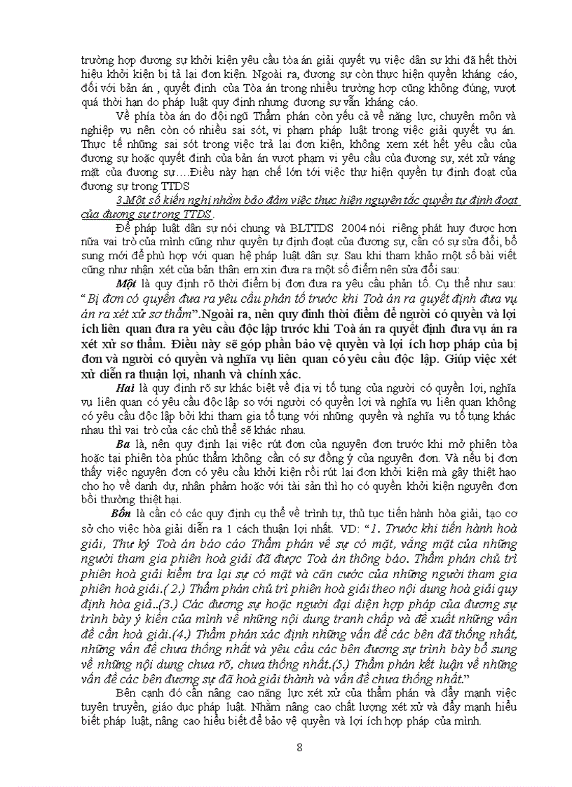 image for page Nguyên tắc tự định đoạt của đương sự trong TTDS và kiến nghị nhằm bảo đảm thực hiện quyền tự định đoạt của đương sự