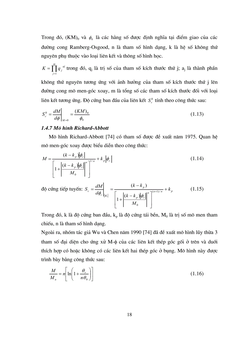 image for page LUẬN ÁN TIẾN SỸ KỸ THUẬT Phân tích khung thép phẳng có xét đến độ mềm của liên kết chịu tải trọng ngang thay đổi lặp có chu kỳ