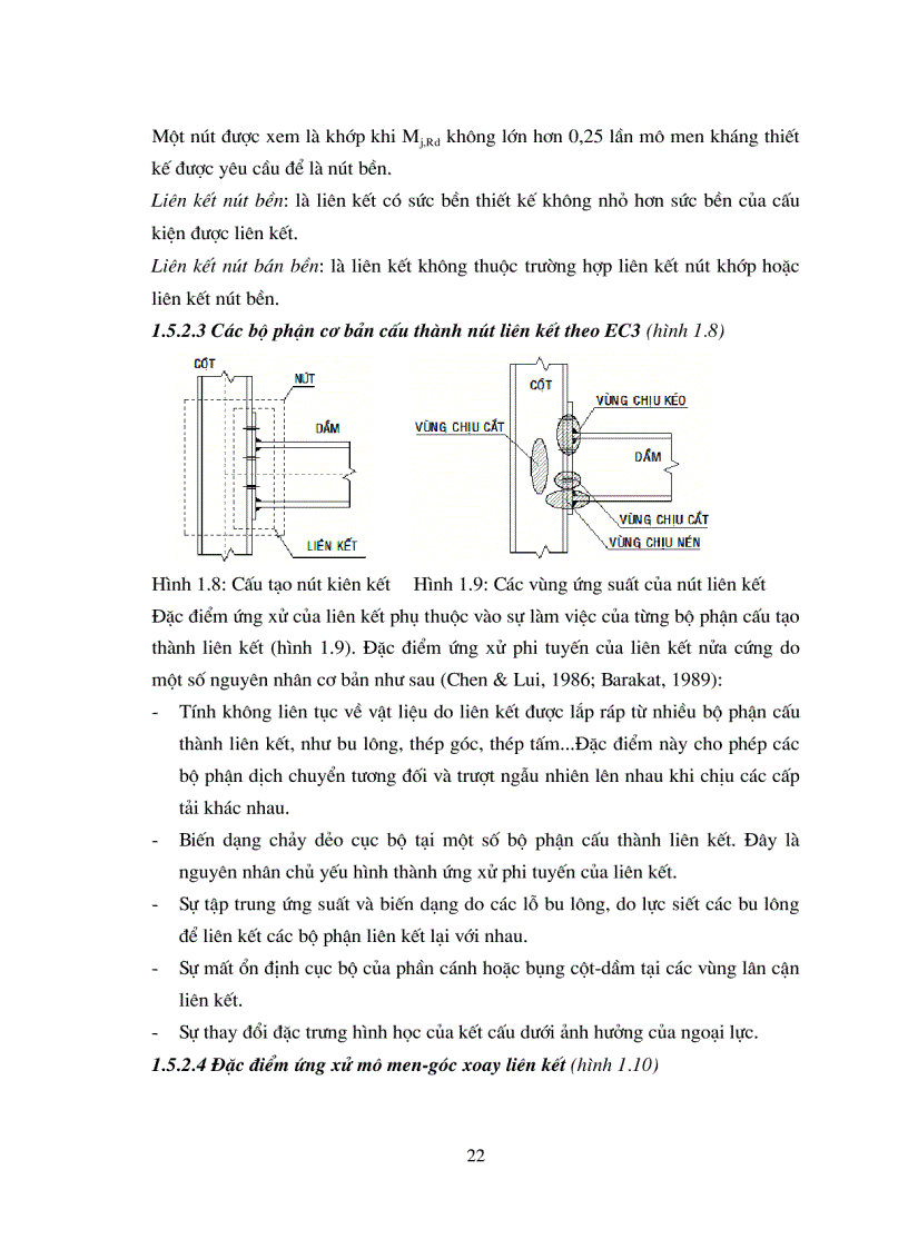 image for page LUẬN ÁN TIẾN SỸ KỸ THUẬT Phân tích khung thép phẳng có xét đến độ mềm của liên kết chịu tải trọng ngang thay đổi lặp có chu kỳ