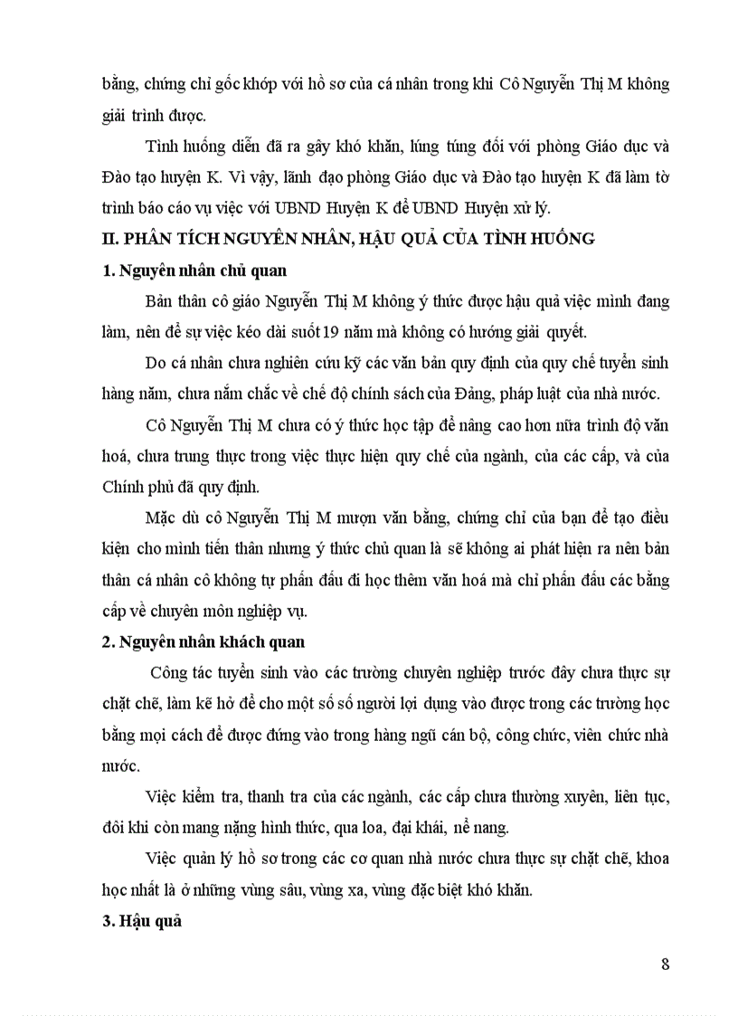 image for page Tiểu luận kết thúc học phần Tiểu luận quản lý nhà nước chương trình chuyên viên Đề tài Sử dụng sai bằng cấp