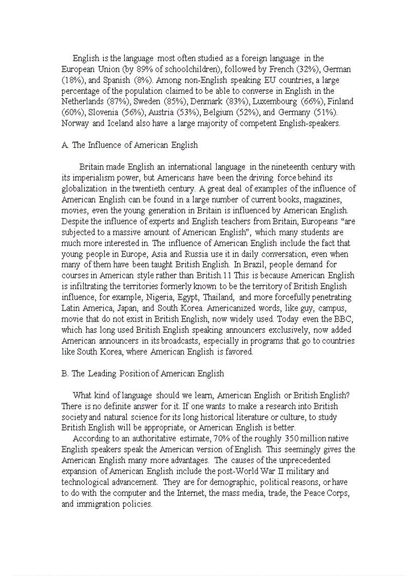 image for page The Lexical Differences Between American English And British English