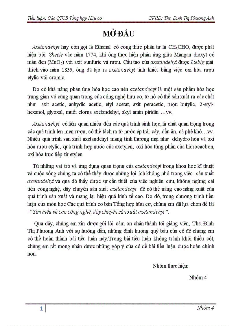 image for page Tìm hiểu về các công nghệ dây chuyền sản xuất axetandehyt