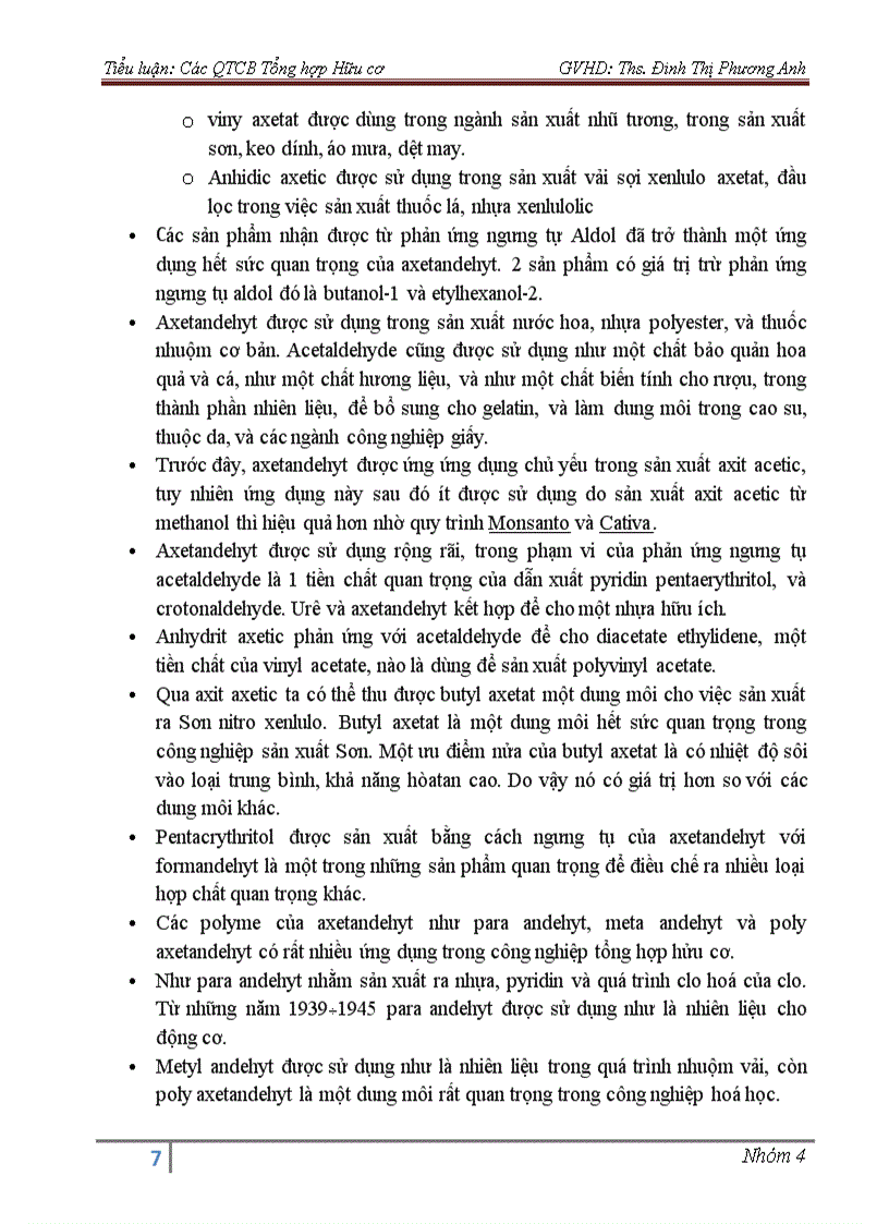 image for page Tìm hiểu về các công nghệ dây chuyền sản xuất axetandehyt