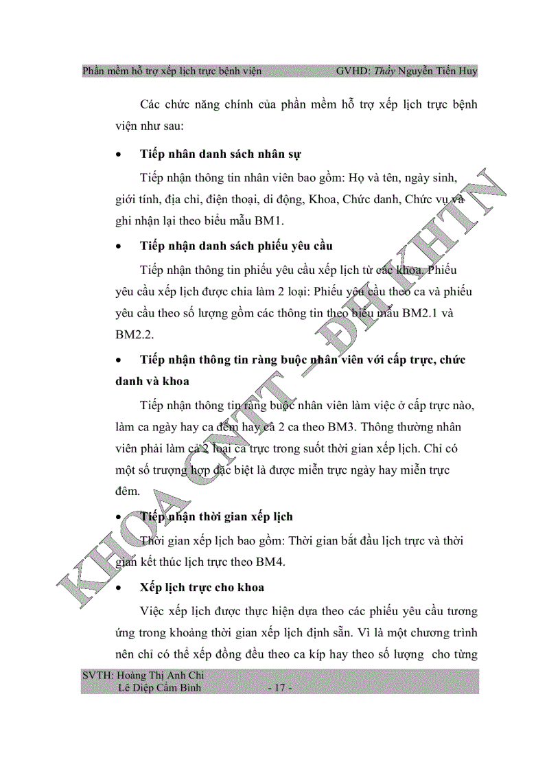 image for page Phần mềm hỗ trợ xếp lịch trực bệnh viện