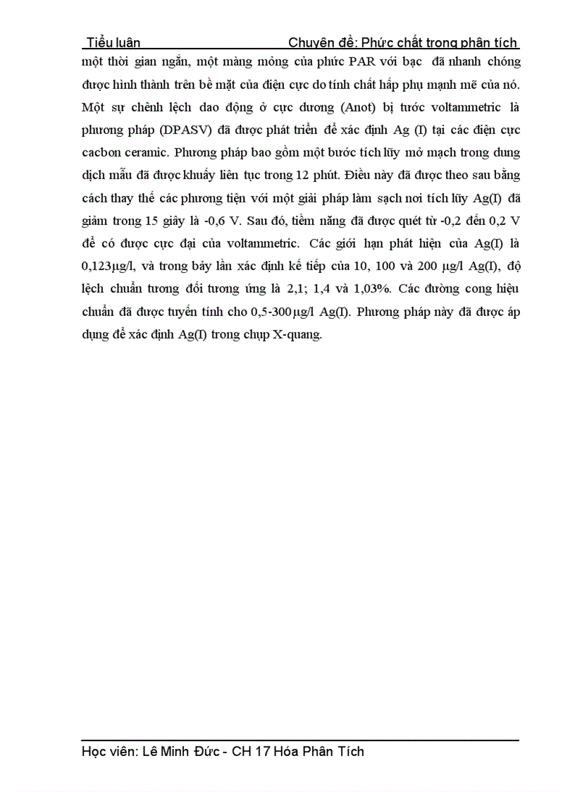 image for page Ứng dụng phân tích của sự tạo phức của thuốc thử PAR với kim loại