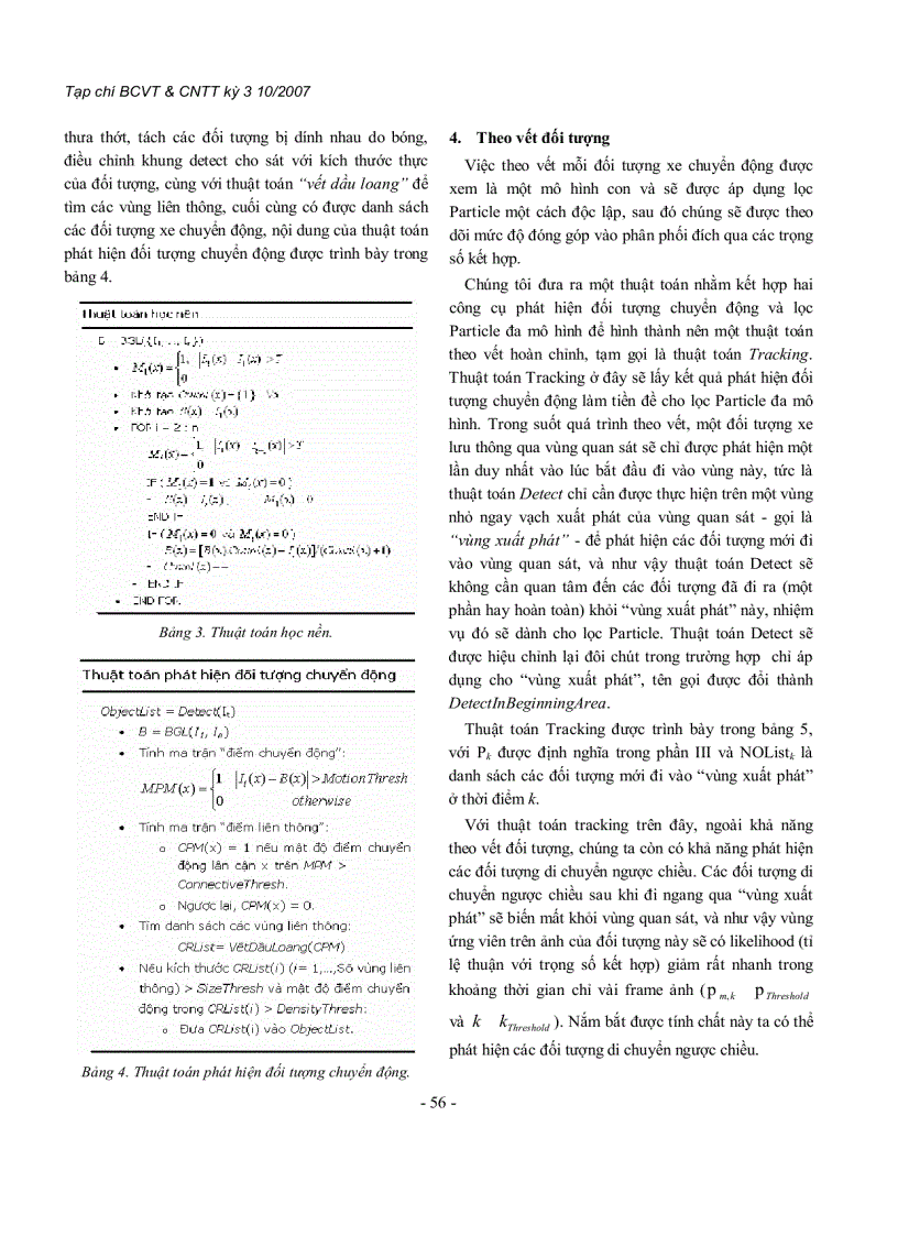 image for page Lọc Particle dựa trên màu ứng dụng vào hệ thống theo dõi giao thông