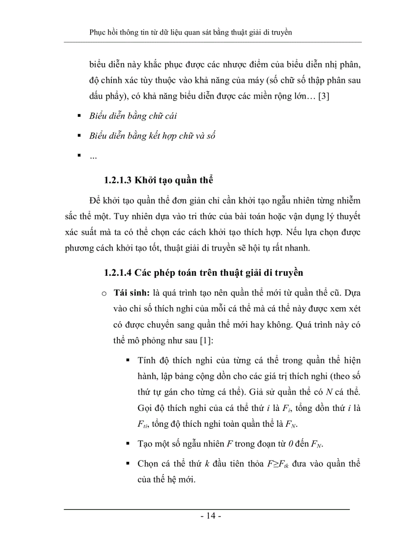 image for page Phục hồi thông tin từ dữ liệu quan sát bằng thuật giải di truyền