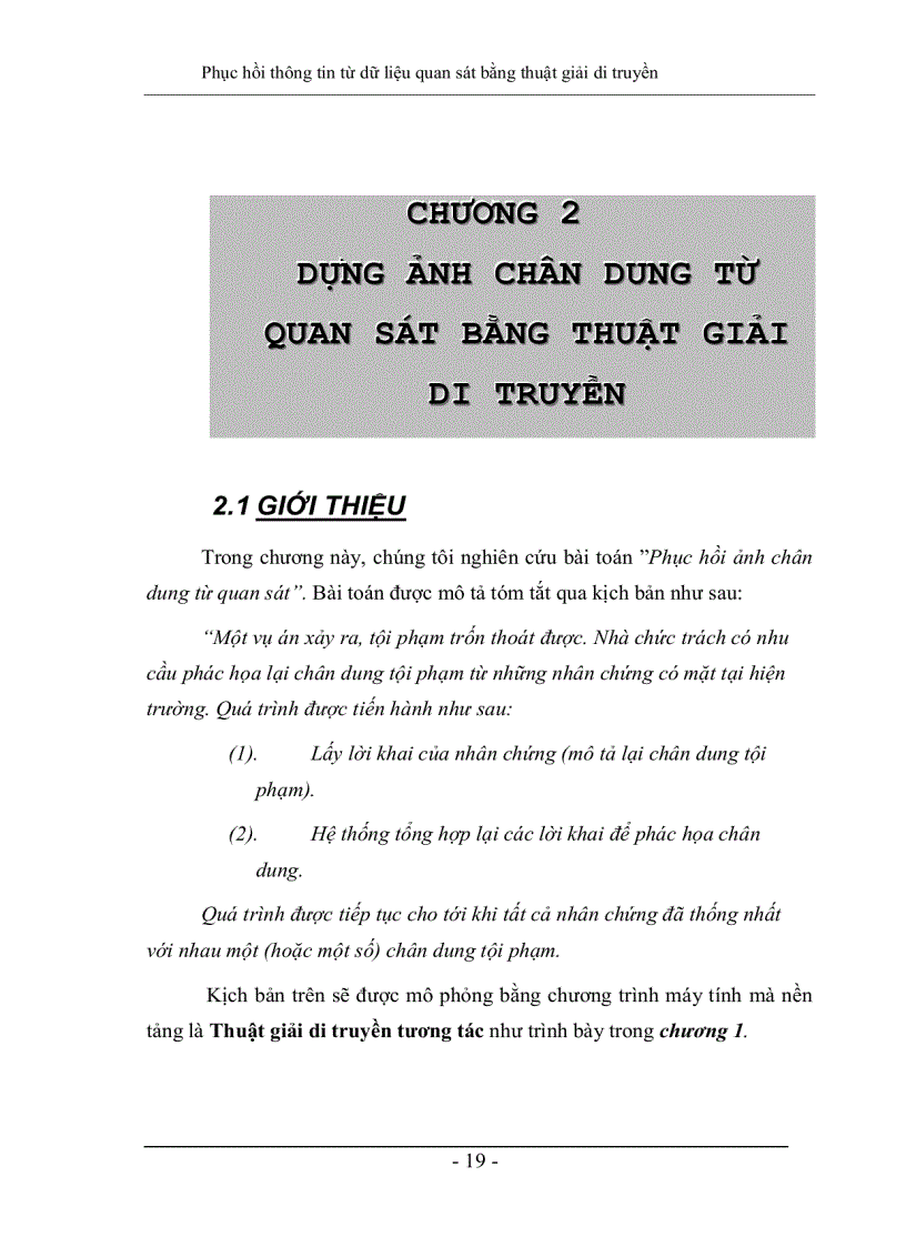 image for page Phục hồi thông tin từ dữ liệu quan sát bằng thuật giải di truyền