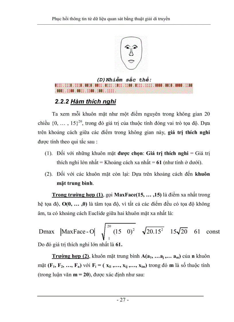 image for page Phục hồi thông tin từ dữ liệu quan sát bằng thuật giải di truyền