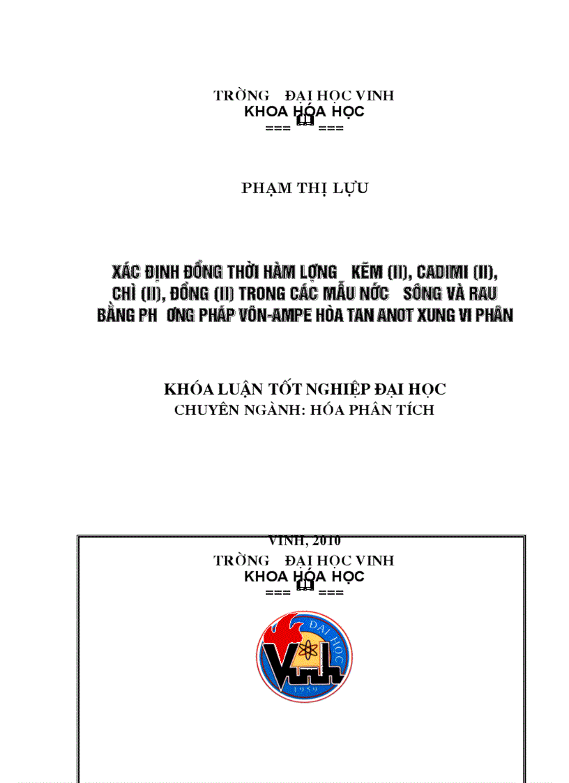 image for page Xác định đồng thời hàm lượng Zn Cd Pb Cu bằng phương pháp von ampe hòa tan anot xung vi phân