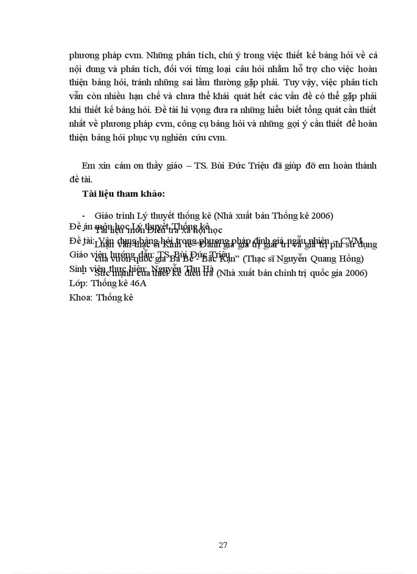 image for page Phân tích và sử dụng bảng hỏi trong phương pháp đánh giá ngẫu nhiên CVM