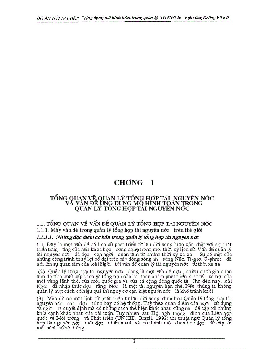image for page Nghiên cứu ứng dụng mô hình toán trong quản lý tổng hợp tài nguyên nước lưu vực sông Krông Pô Kô