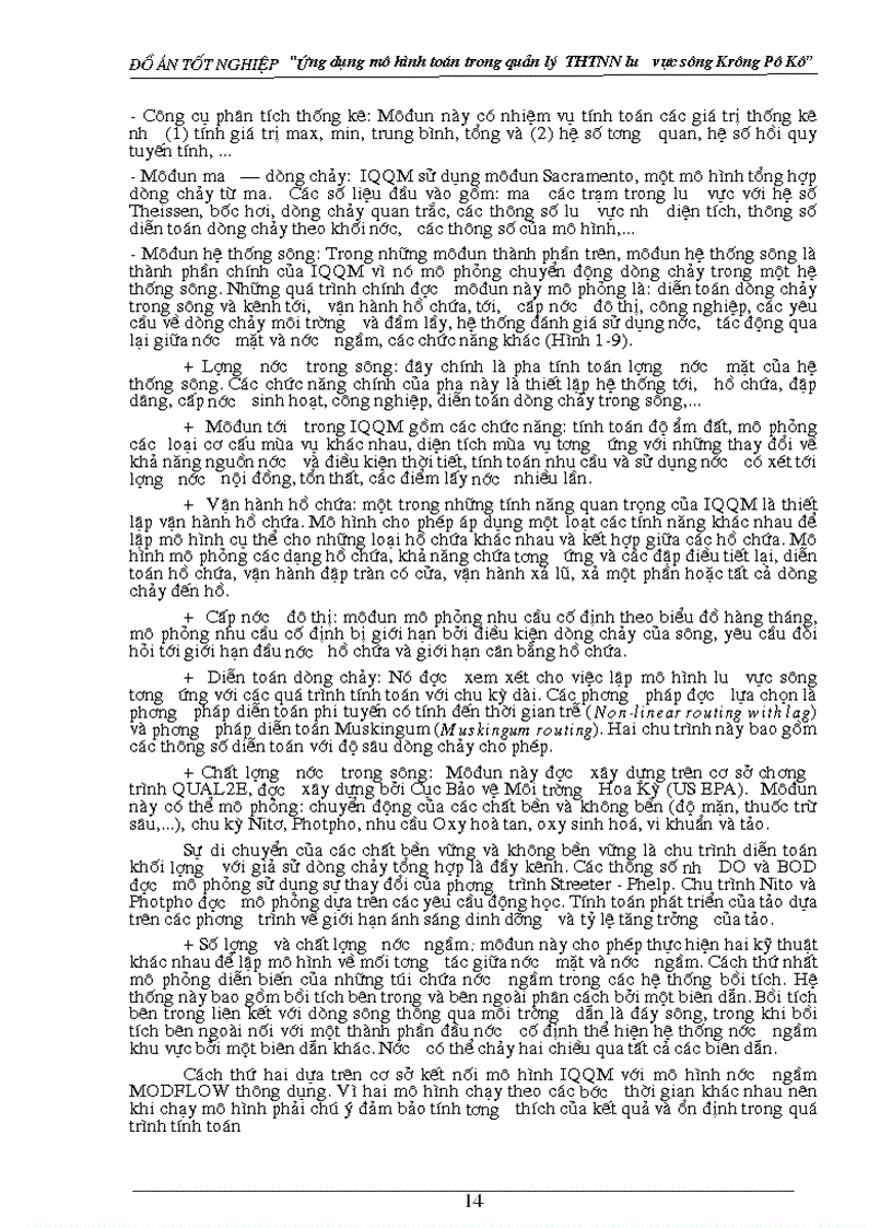 image for page Nghiên cứu ứng dụng mô hình toán trong quản lý tổng hợp tài nguyên nước lưu vực sông Krông Pô Kô