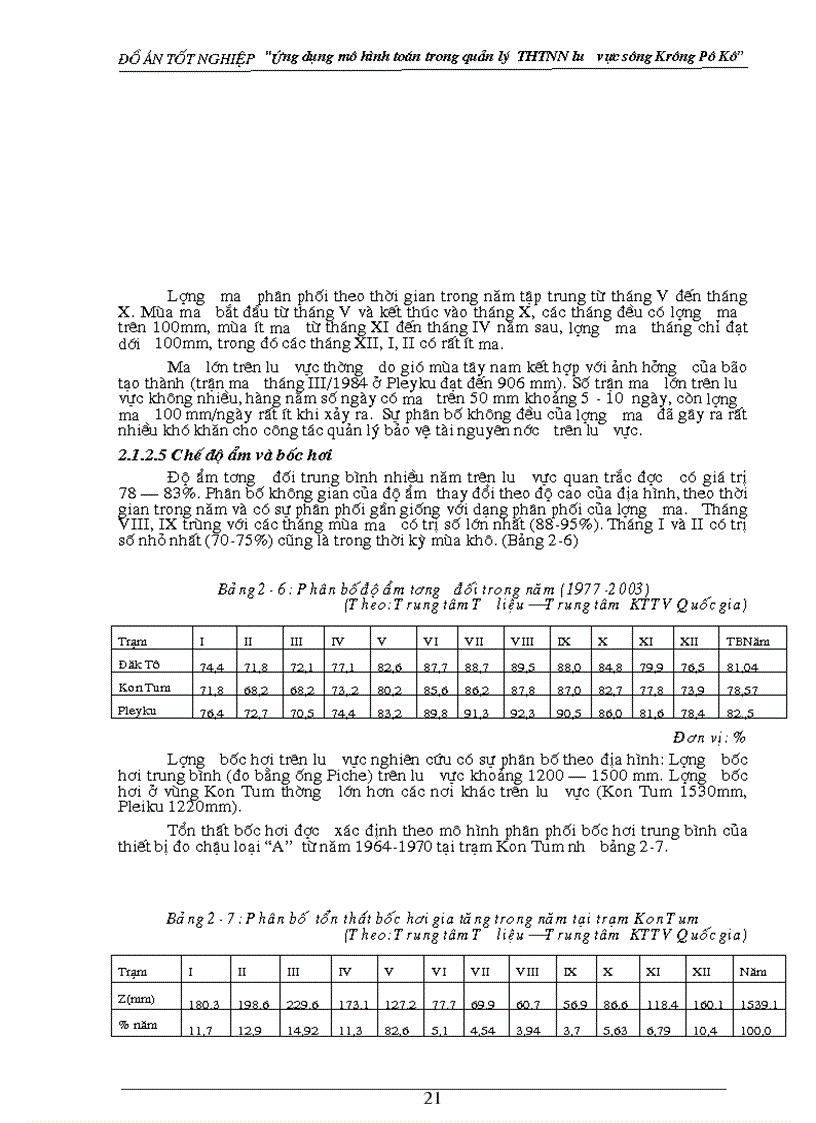 image for page Nghiên cứu ứng dụng mô hình toán trong quản lý tổng hợp tài nguyên nước lưu vực sông Krông Pô Kô