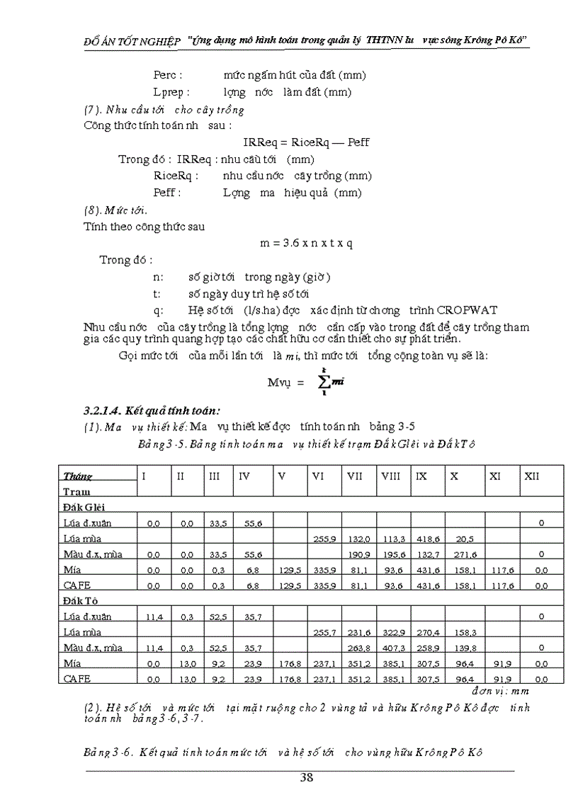 image for page Nghiên cứu ứng dụng mô hình toán trong quản lý tổng hợp tài nguyên nước lưu vực sông Krông Pô Kô