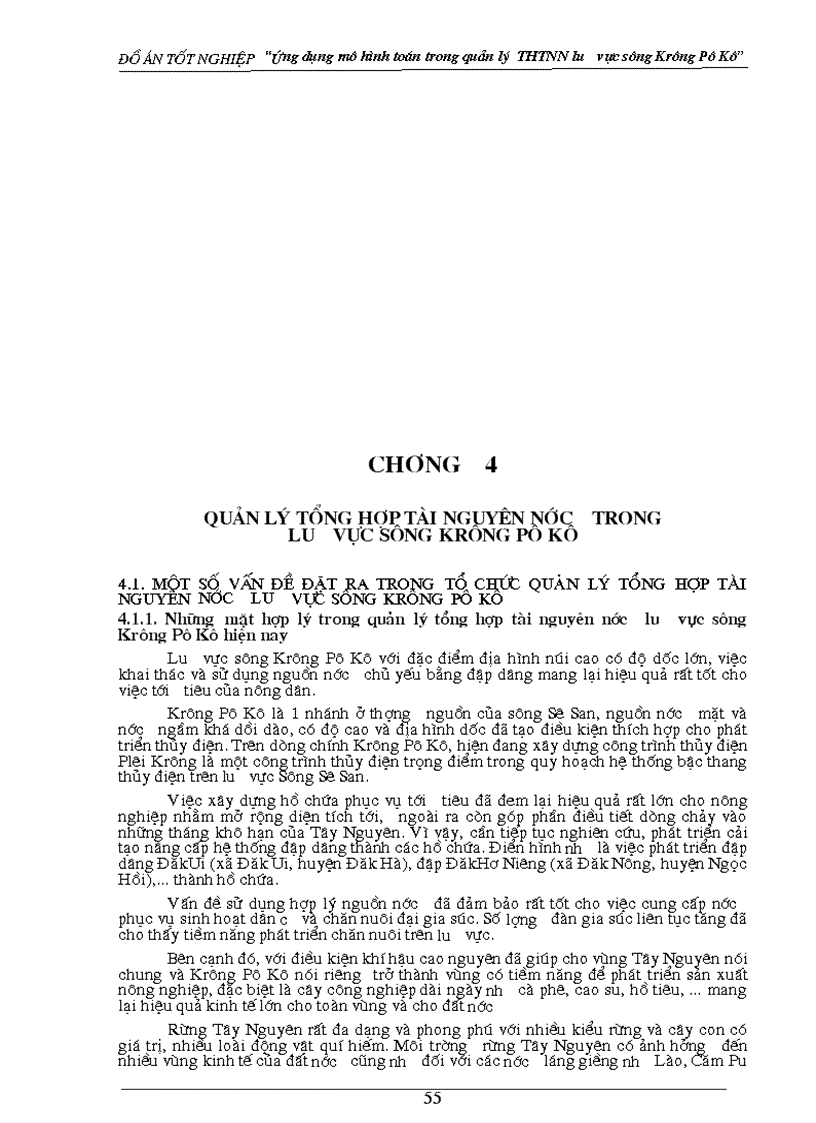 image for page Nghiên cứu ứng dụng mô hình toán trong quản lý tổng hợp tài nguyên nước lưu vực sông Krông Pô Kô