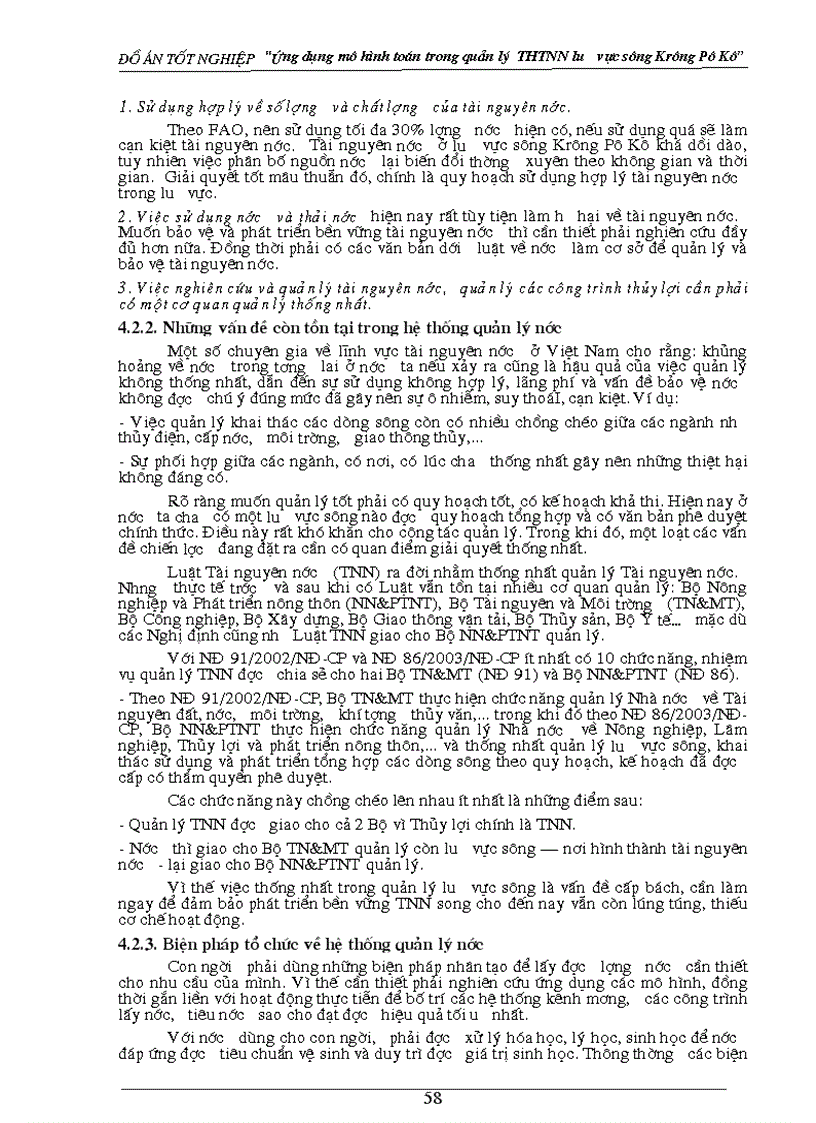 image for page Nghiên cứu ứng dụng mô hình toán trong quản lý tổng hợp tài nguyên nước lưu vực sông Krông Pô Kô