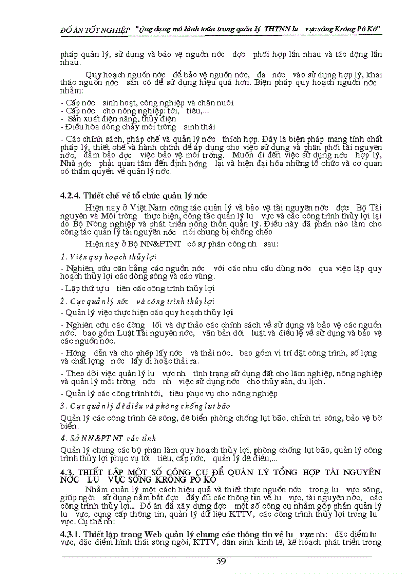 image for page Nghiên cứu ứng dụng mô hình toán trong quản lý tổng hợp tài nguyên nước lưu vực sông Krông Pô Kô