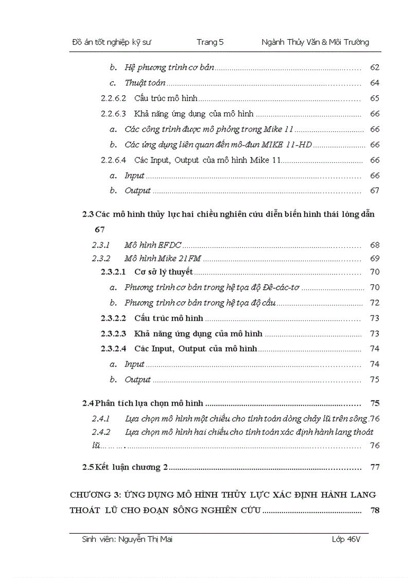image for page Xác định hành lang thoát lũ cho đoạn sông Thái Bình chảy qua địa phận tỉnh Hải Dương từ Km26 đến Km40