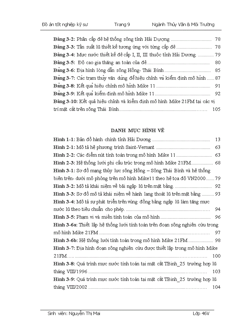 image for page Xác định hành lang thoát lũ cho đoạn sông Thái Bình chảy qua địa phận tỉnh Hải Dương từ Km26 đến Km40