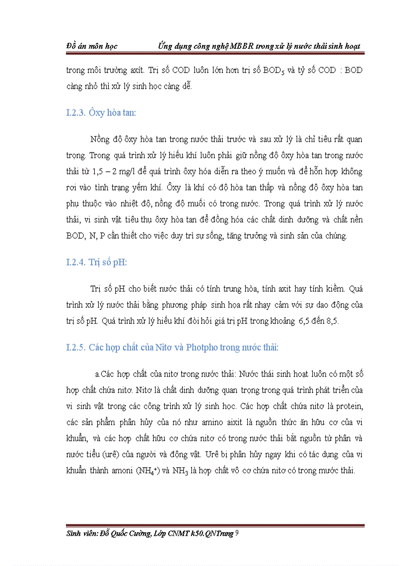 image for page Ứng dụng công nghệ MBBR trong xử lý nước thải sinh hoạt ĐHBKHN