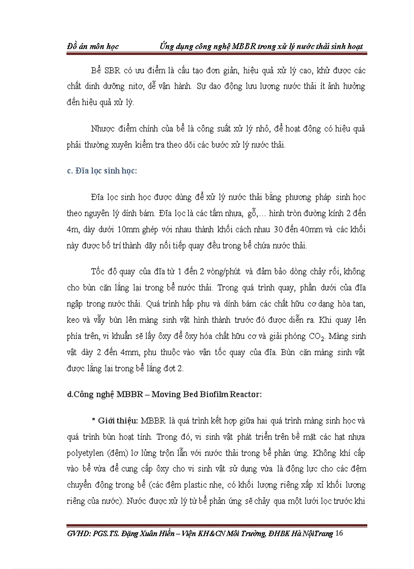 image for page Ứng dụng công nghệ MBBR trong xử lý nước thải sinh hoạt ĐHBKHN