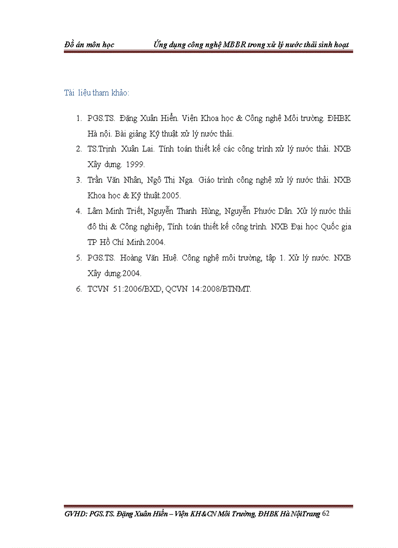 image for page Ứng dụng công nghệ MBBR trong xử lý nước thải sinh hoạt ĐHBKHN