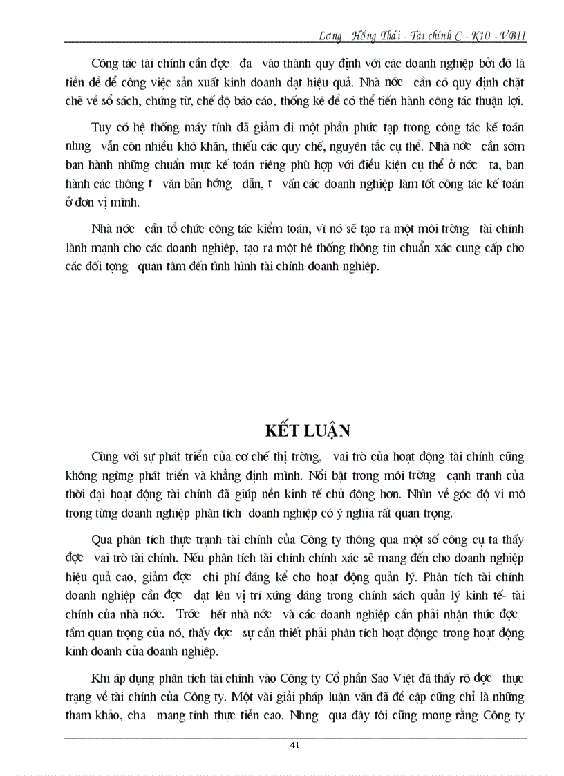 image for page Báo cáo tốt nghiệp Phân tích tình hình tài chính Công ty cổ phần Sao Việt