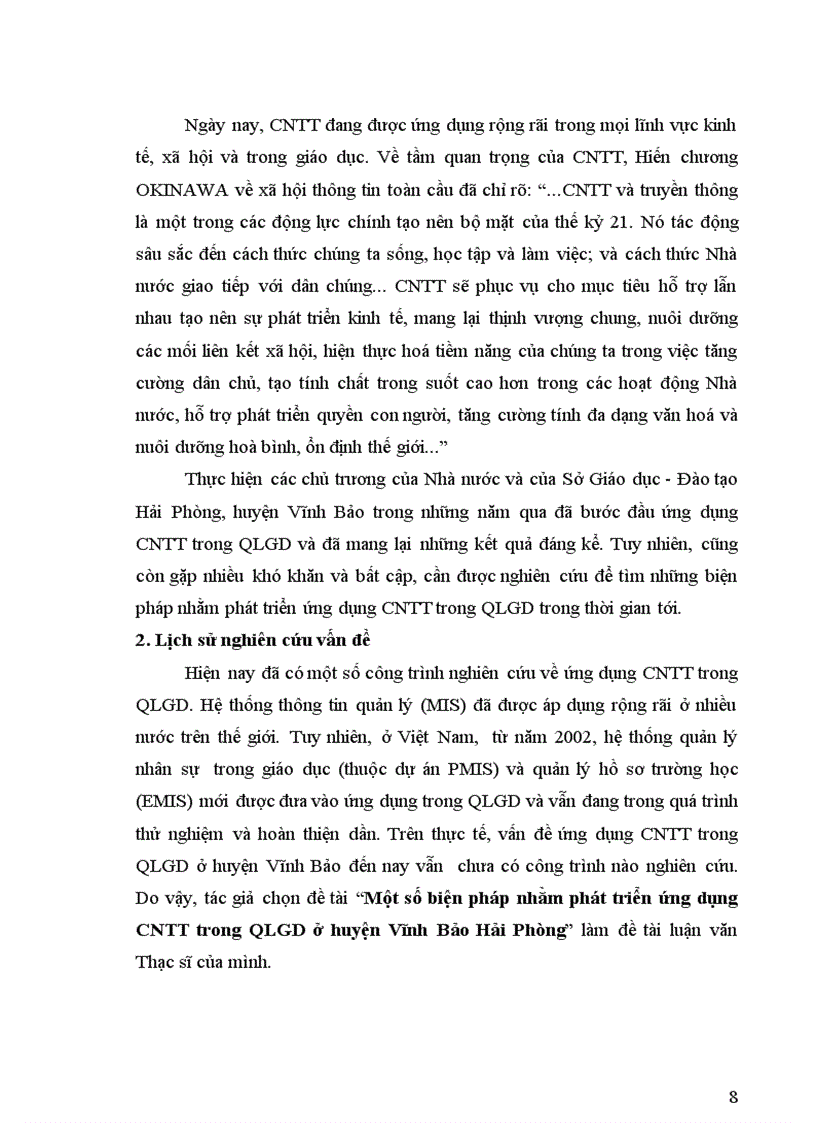 image for page Một số biện pháp phát triển ứng dụng công nghệ thông tin trong quản lý giáo dục ở phòng giáo dục huyện Vĩnh Bảo