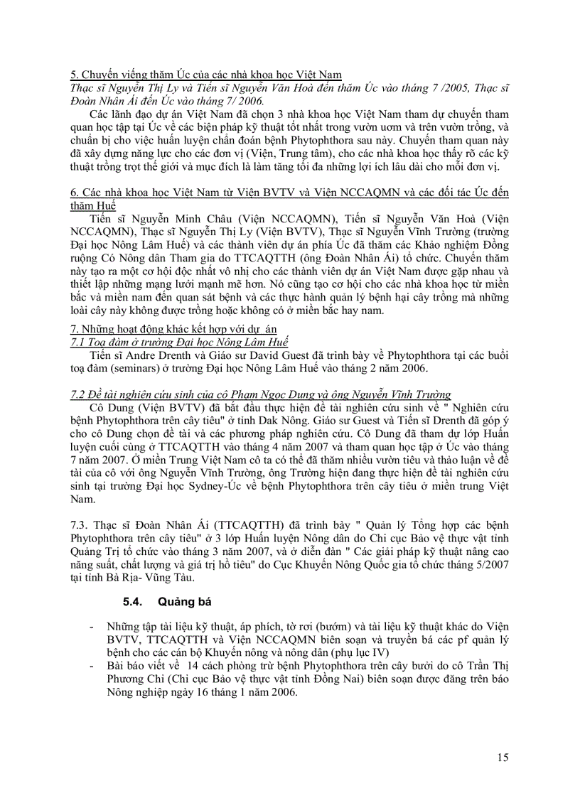 image for page Báo cáo quản lý bệnh phytophthora hại cây trồng ở Việt Nam