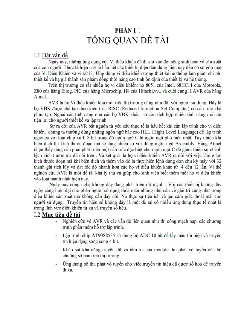 image for page Nghiên cứu sử dụng chip vi điều khiển AVR và ứng dụng trong truyền dữ liệu không dây