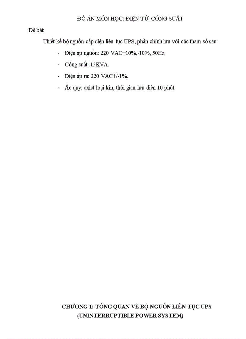 image for page Đồ Án Thiết Kế Bộ Nguồn Liên Tục UPS