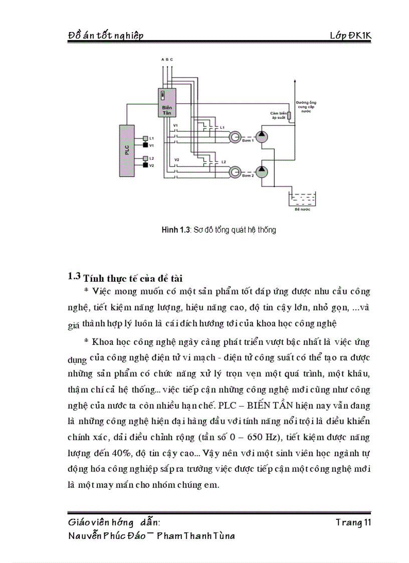 image for page Đồ Án Tốt Nghiệp Thiết kế hệ thống điều khiển duy trì áp suất Ứng dụng trong cung cấp nước sạch