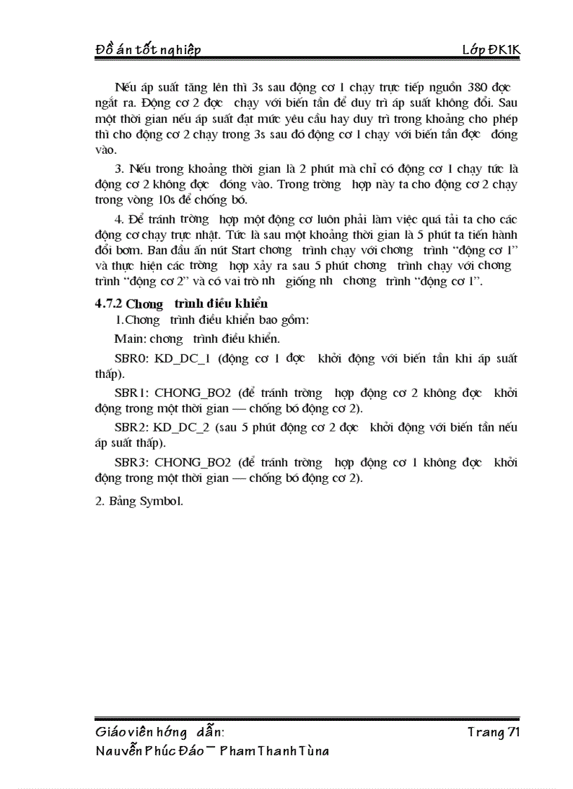 image for page Đồ Án Tốt Nghiệp Thiết kế hệ thống điều khiển duy trì áp suất Ứng dụng trong cung cấp nước sạch