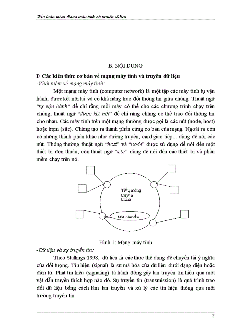 Tiểu luận cao học mạng máy tính và truyền số liệu
