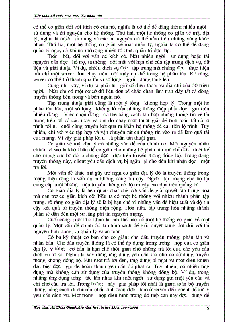 image for page Tiểu luận cao học Hệ phân tán