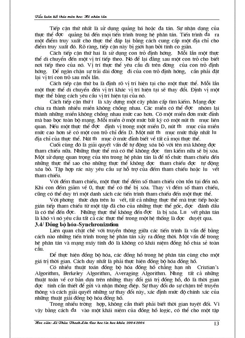 image for page Tiểu luận cao học Hệ phân tán