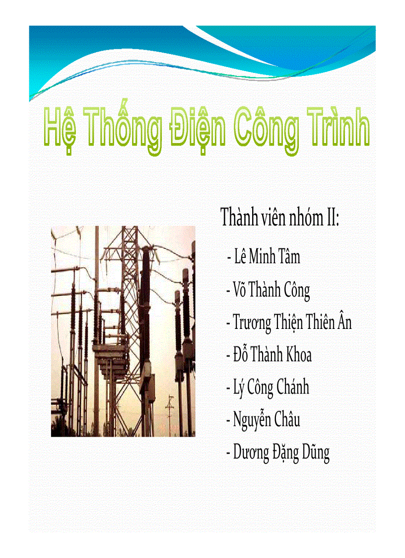 image for page Thuyết trình trang thiết bị công trình hệ thống điện công trình