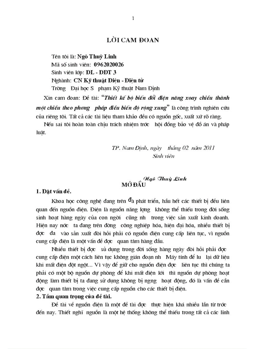 image for page Thiết kế bộ biến đổi điện năng xoay chiều thành một chiều