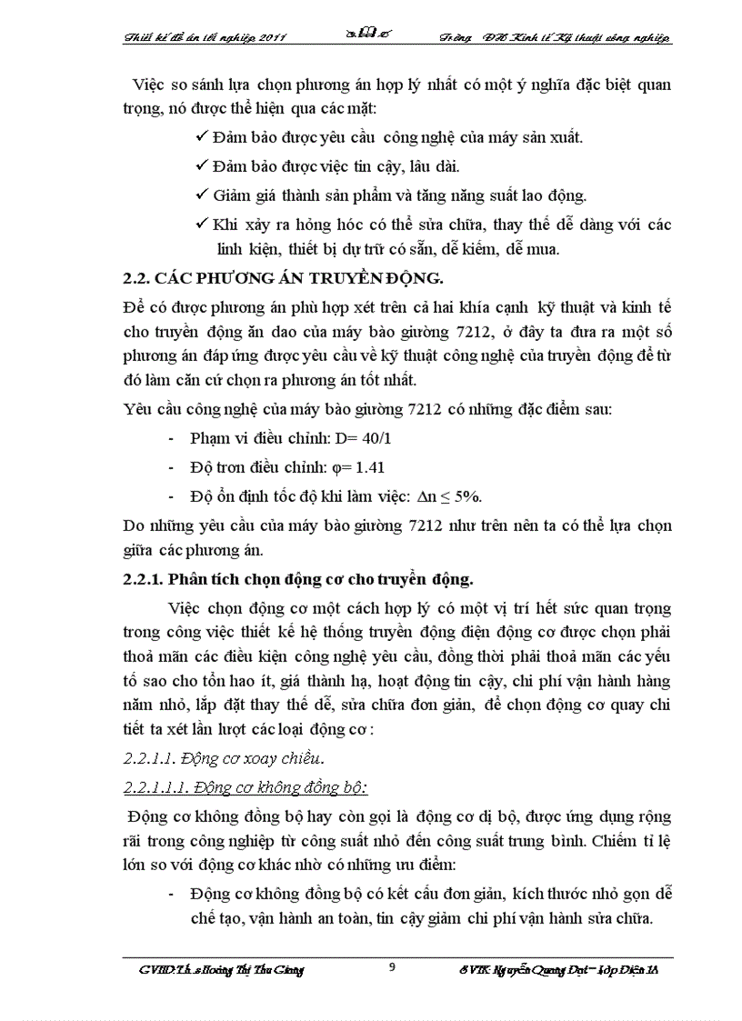 image for page Thiết kế hệ thống trang bị điện tự động hóa cho truyền động chính của máy bào giường 7212