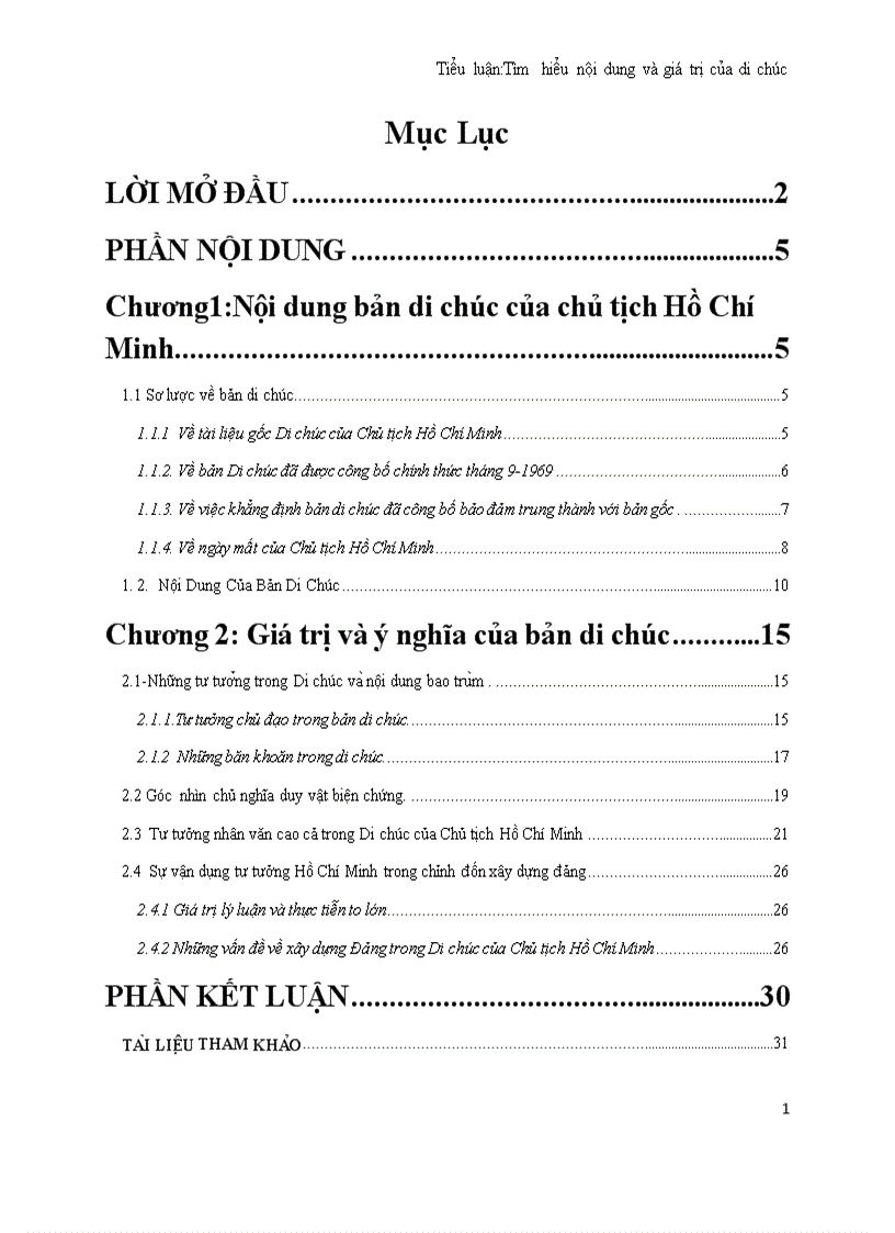 Tìm hiểu nội dung và giá trị của di chúc của chủ tịch Hồ Chí Minh