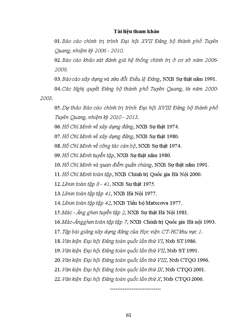 image for page Nâng cao năng lực lãnh đạo và sức chiến đấu của tổ chức cơ sở đảng ở thành phố tuyên quang trong giai đoạn hiện nay