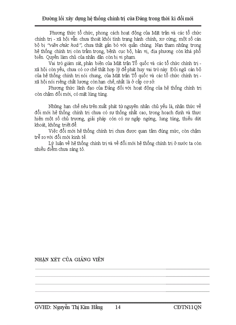 image for page Đường lối xây dựng hệ thống chính trị của Đảng trong thời kì đổi mới