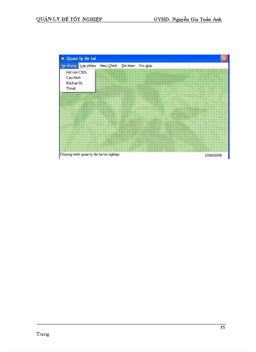 image for page Nghiên cứu chương trình quản lý đề tài tốt nghiệp