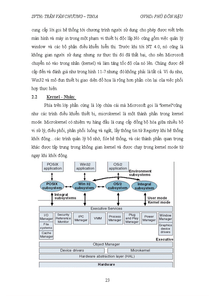 image for page Bài tập lớn nguyên lý hệ điều hành Phân tích tất cả các đặc điểm về cấu trúc và chức năng của kernel mode trong windows 2000