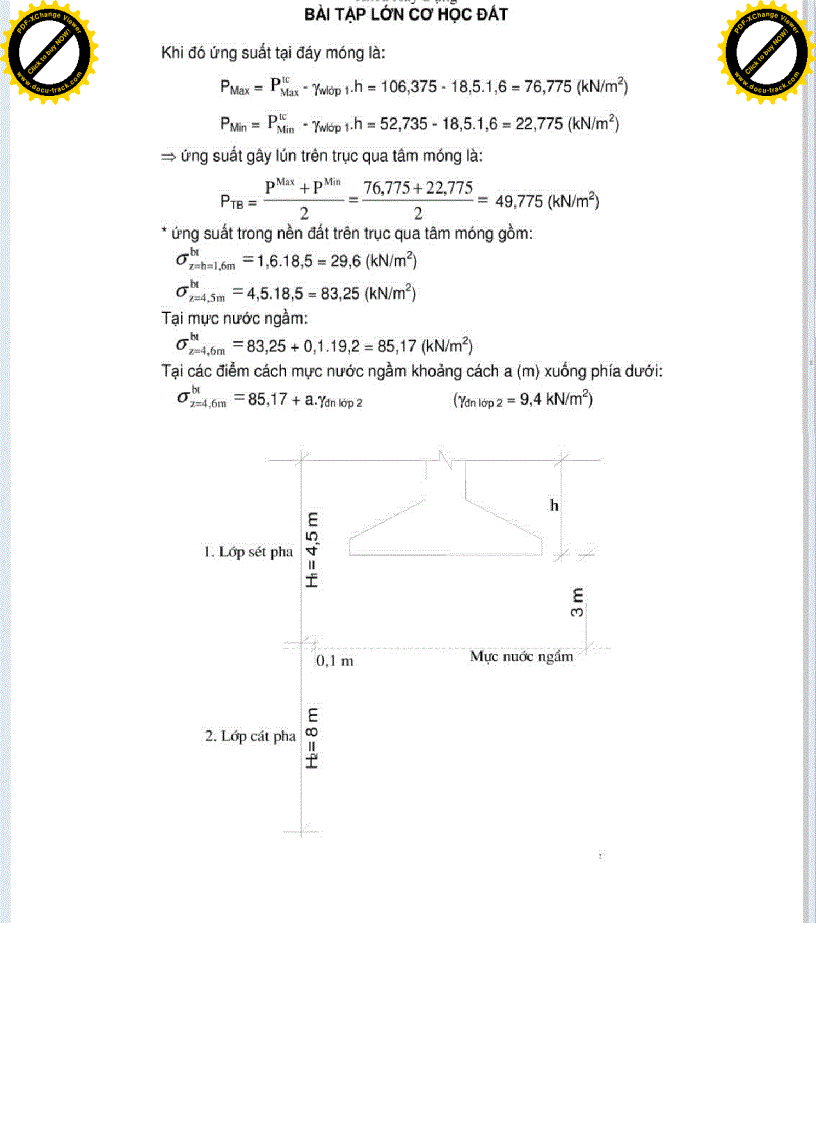 image for page Bài tập lớn Cơ học đất